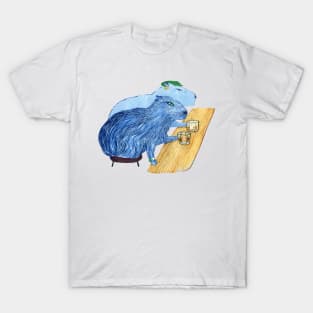 Blue Capybaras Drinking T-Shirt